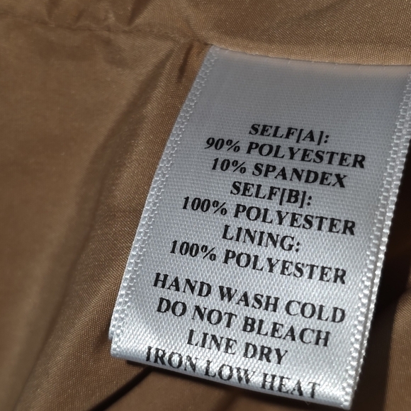 Promesa Faux Suede Colorblock Moto Jacket Women’s Lg Brown Tan Asymmetrical Zip - Picture 13 of 14